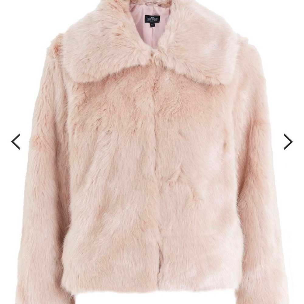 Topshop Soft Pink Teddy Jacket